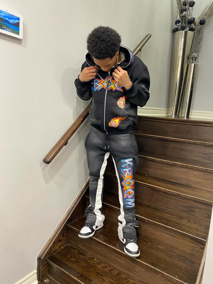 Black Flare Sweatpants