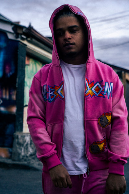 Pink Full Zip Hoodie