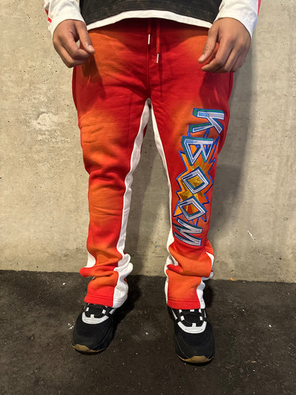 Red Flared Sweatpants