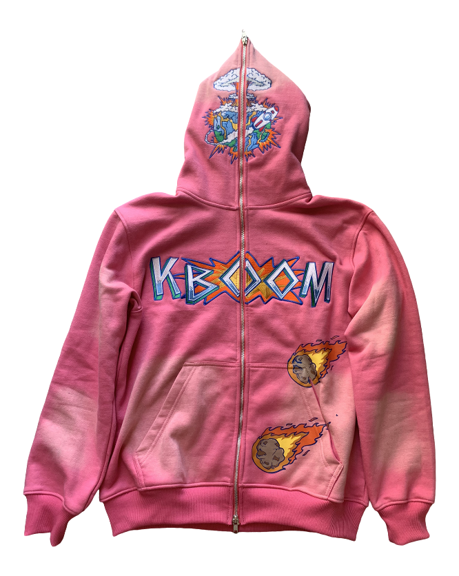 Pink Full Zip Hoodie