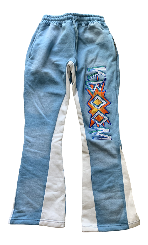 Blue Flared Sweatpants